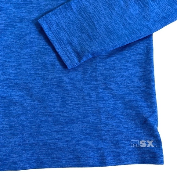 MSX By Michael Strahm 4 Way Stretch Moisture Wicking Hoodie In Blue Sz Medium - Picture 4 of 11